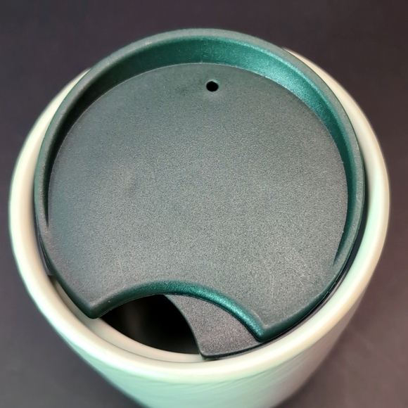 Starbucks Mint Green Pearlescent Ribbed Ceramic Travel Cup,8 fl oz - Picture 3 of 6